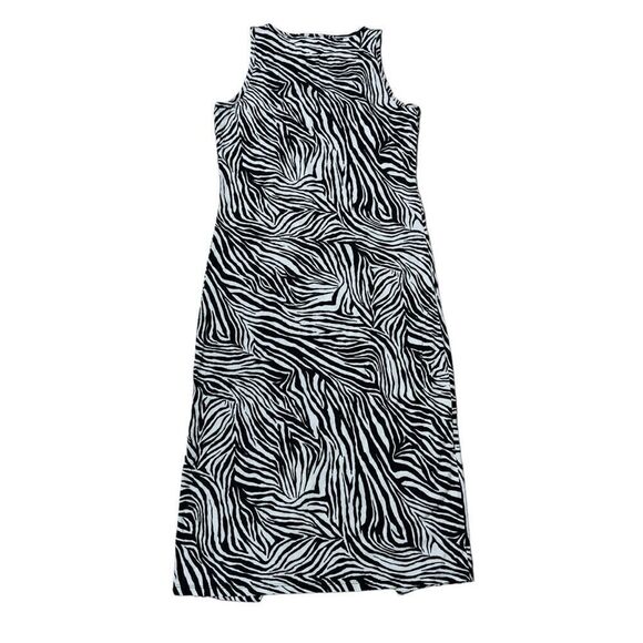 MICHAEL Michael Kors Black & White Zebra Sleeveless Jersey Dress MEDIUM - Picture 2 of 14